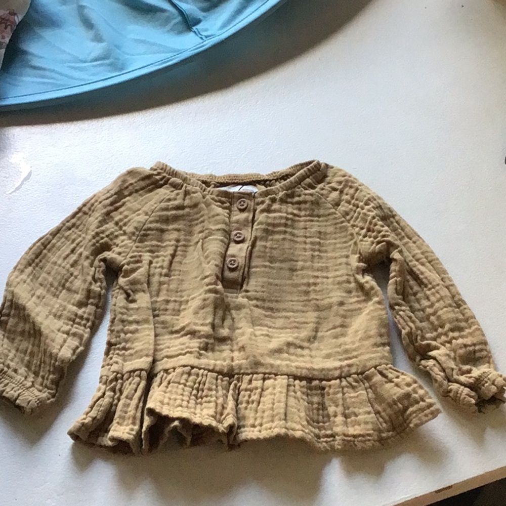 Carter's Tan Blouse with Long Sleeves